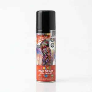 Bote de laca capilar de color negro de 125ml para cambio de color instantáneo y lavable.