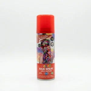 Bote de laca capilar de color naranja para cambio de look instantáneo y temporal en spray.