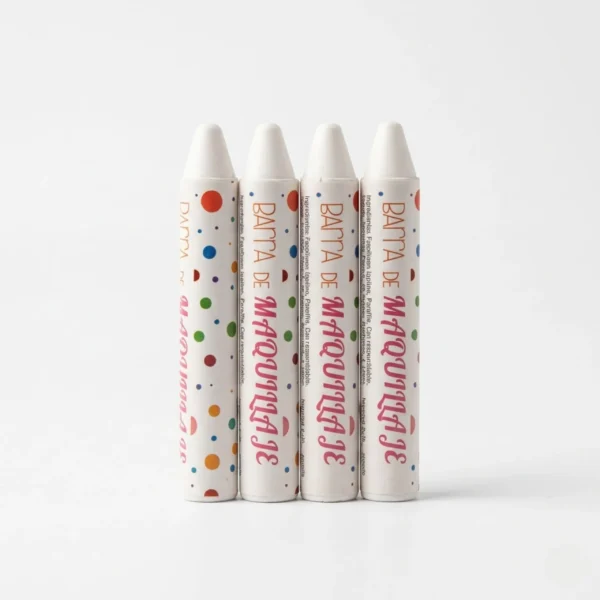 Pack de cuatro barras de maquillaje artístico blanco con diseño ergonómico para delineados finos y maquillaje profesional de larga duración.