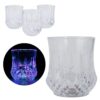 Vasos LED Luminosos Multicolor – Reutilizables y Brillantes Vasos LED luminosos multicolor con luces integradas, presentados sobre fondo blanco