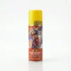 Bote de laca capilar de color amarillo marca La Fiesta, spray de color temporal para el cabello lavable y sin amoníaco.
